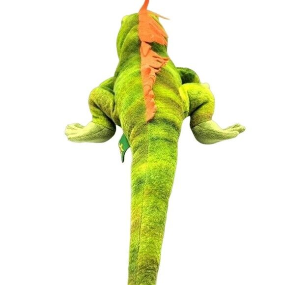 Wild Republic Cuddlekins Realistic Iguana Plush Green Orange 24" Lizard Reptile - Picture 4 of 12